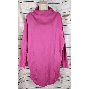 Anthropologie Daily Practice Pink Knit Mini Dress M Mock Neck Dolman Womens